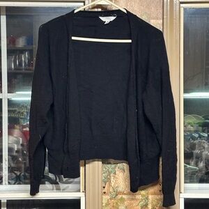 Time and Tru Black Open-Front Women's Cardigan